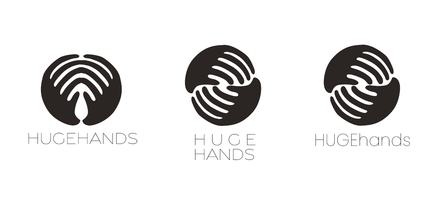 HUGEhands logo design